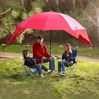 Portable Beach Tent Umbrella with Sunshade and Window, Fishing - 3