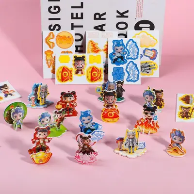 Karikatür 3D DIY El Yapımı Puzzle, Çocuk Eğitici Oyuncak - 1