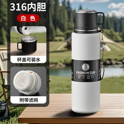 316 Paslanmaz Çelik Termos, Büyük Kapasiteli Erkek Outdoor Şişe - 7