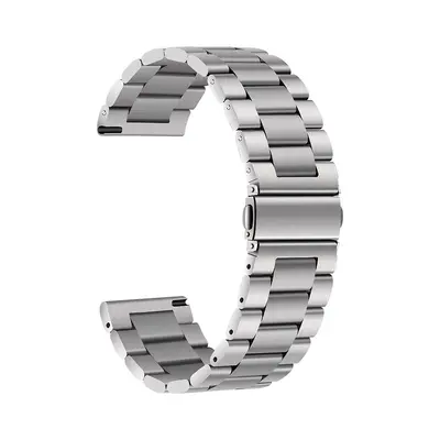Üç boncuklu paslanmaz çelik metal kordon, Apple Watch uyumlu - 7