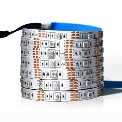 5V RGB LED Strip 5050, Color-Changing, Self-Adhesive, Flexible - 12