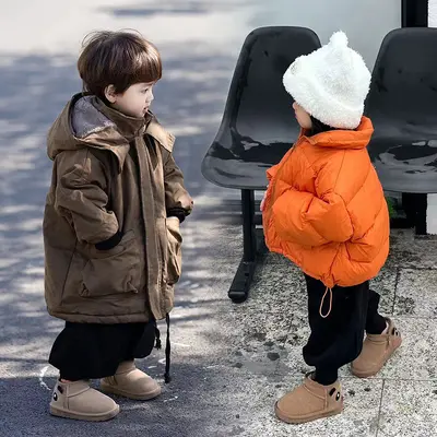 Fleece-Lined Baby Walking Shoes and Nubuck Leather Kids Snow Boots