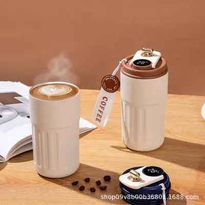 304 Stainless Steel Thermal Mug with Smart Temperature Display - 5