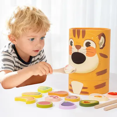 Grenzüberschreitendes Neuheiten-Kinder-Lernspielzeug, Fütterungsspiel, kognitives Spiel, Kindergarten, Training der Feinmotorik und logischen Denkfähigkeit