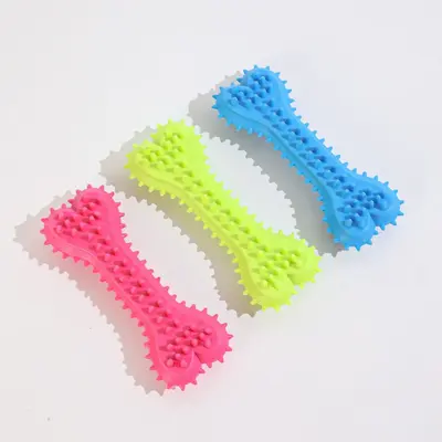 Dog Chew Bone Toy, TPR Material, Durable, Squeaky, Teething - 4