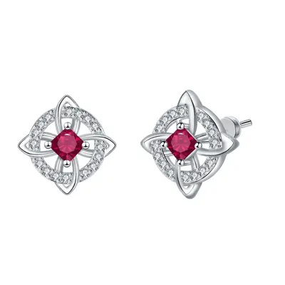 Grenzüberschreitende S925-Sterlingsilber-Keltische Knoten-Ohrstecker für Frauen, modische hochwertige Ohrringe mit Zirkonia, einzigartige persönliche Ohrringkollektion - 13
