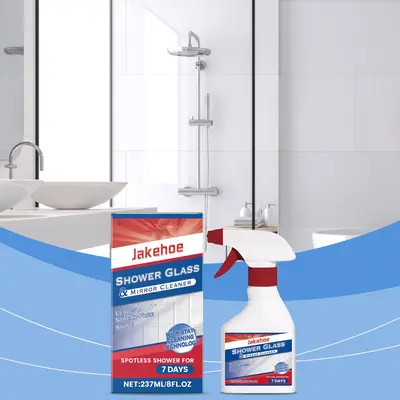 JAKEHOE Banyo Cam Kireç Temizleyici, Sabun Kalıntısı ve Buğu Önleyici Duş Kabini Temizleyi