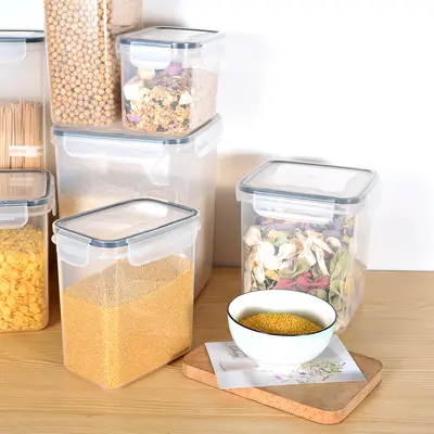 Kitchen storage and organization food storage container with plastic lid multipurpose silicone lid storage container