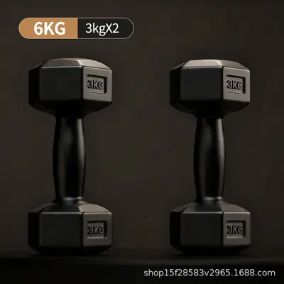 Dumbbell Men's Fitness Home Equipment Female Kettlebell Arm Muscle Training Pair Rubber Coated Hexagonal Dumbbell Set Dormitory Student - 9