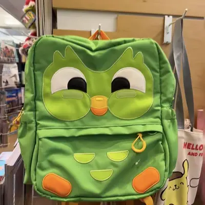 Cute Cartoon Duolingo Student Backpack Large Capacity - 4