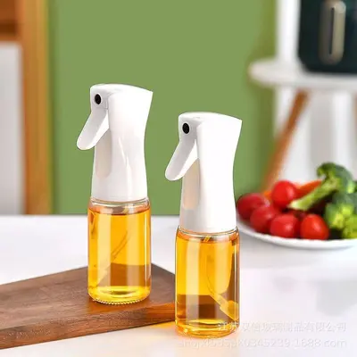 Toptan yağ sprey şişesi 200 ml mutfak sprey şişesi sprey şişesi yağ olmadan cam şişe basın asılı şeffaf yağ şişesi yağ sprey şişesi - 2