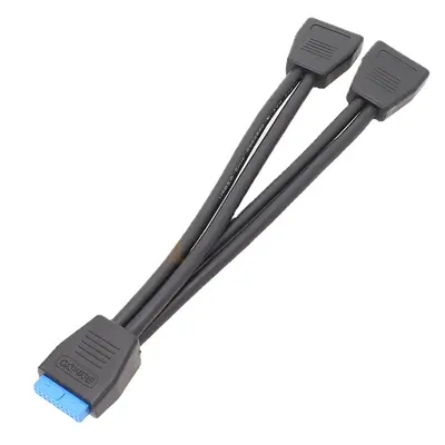Computer motherboard USB3.0 extension cable 19-pin PCI-e pin splitter 20-pin 1 to 2 new model 2023