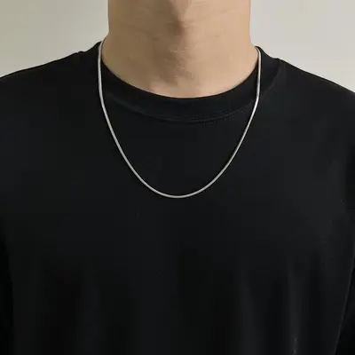 Titanstahl Möbius Ring Anhänger Halskette, Herren Hip-Hop Stil - 10