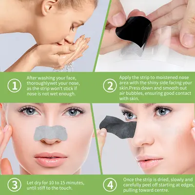 Bamboo Charcoal Blackhead Removal Nose Strips - 4