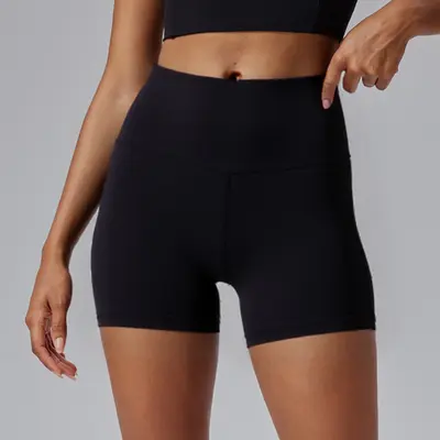 Kadın hızlı kuruyan yoga tenis şortu, elastik, nefes alabilen, üç çeyrek - 4