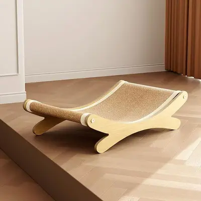 Sisal Cat Scratching Board with Paw Nest and Toy, Large