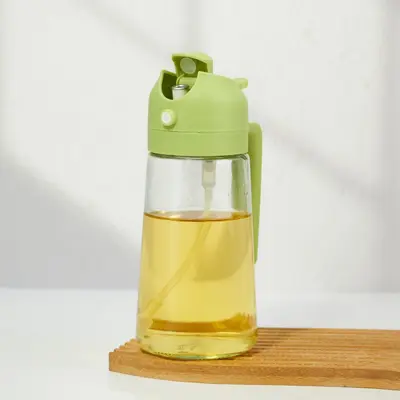 Plastik Püskürtmeli Yağ Şişesi Döküntülü 500ML Yağ Kapı Yağ Püskürtme Şişesi Cam Ev Mutfak Hava Fritöz Yağ Püskürtme Şişesi - 7