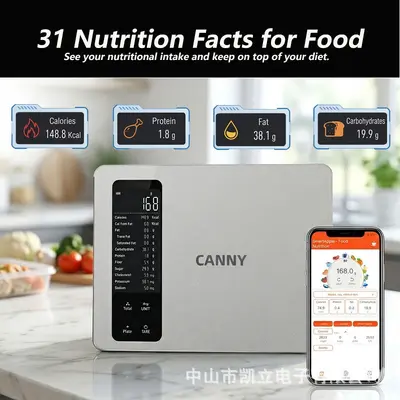 Intelligente grenzüberschreitende Küchenwaage mit hoher Präzision, Fitness- und Gewichtsabnahme-Ernährungswaage, Kalorien- und Kalorienberechnung, APP-fähig, individuelles Logo druckbar