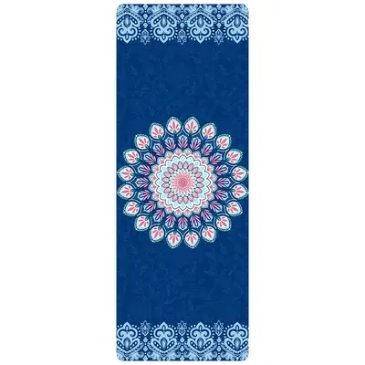 1.5mm yoga matı ultra ince, baskılı, süet kadife, kaymaz - 11