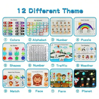 My Preschool Busy Book, Children's Growth Record Book with Cartoon Illustrations
