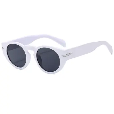Round Men's Driving Sunglasses, Anti-UV, Wide Temples - 4