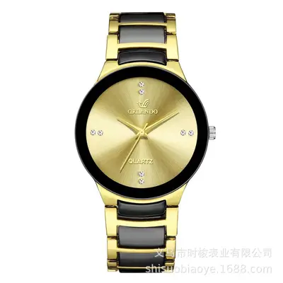 Women's tungsten steel watch with diamond steel strap, quartz - 9