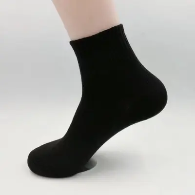 Men's Summer Ankle Socks, Thin Breathable Mesh, Black White Grey - 13