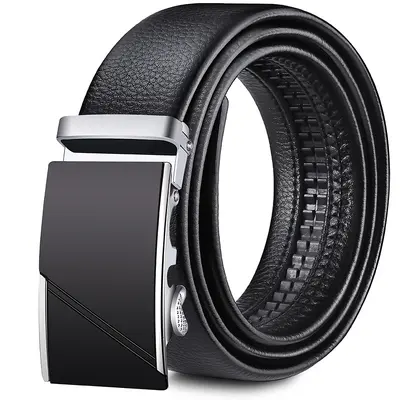 Factory direct sales] Men's belt soft leather automatic buckle daily versatile denim belt men's belt wholesale
