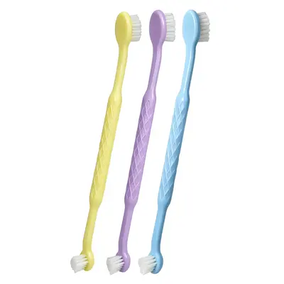 Pet toothbrush double-headed disposable oral care brush