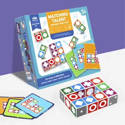 Uzamsal Mantık Eğitim Puzzle Masa Oyunu, Ebeveyn-Çocuk Etkileşimli Zeka Oyuncağı