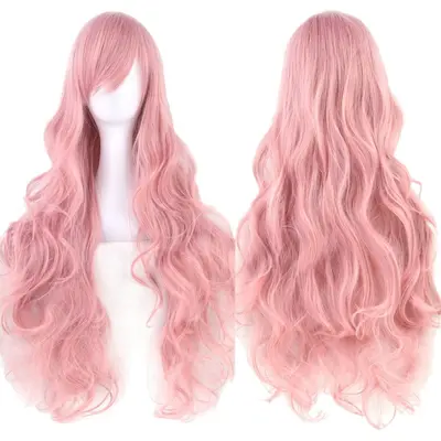 Lange lockige Cosplay-Perücke, Anime-Stil - 6
