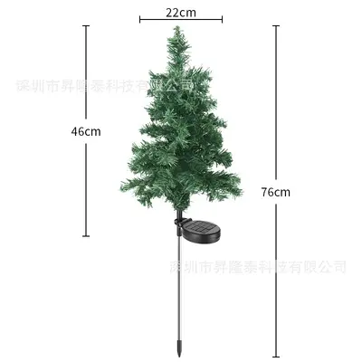 IP65 Su Geçirmez Solar LED Bahçe Lambası Dış Mekan Noel Ağacı Dekoratif - 10