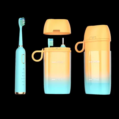 Self-cleaning space capsule electric toothbrush couple set with UV charging - 7