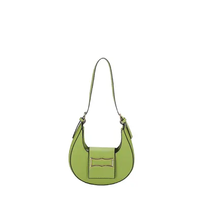 Women's Solid Color Underarm Bag, Crescent Single Shoulder Handbag - 5