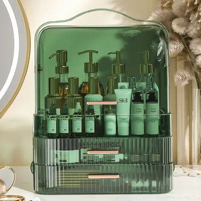 Cosmetic Storage Box with Drawers Large Capacity Organizer - 8