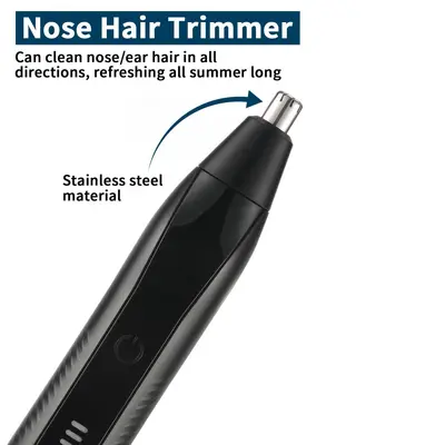2-in-1 Men's Shaver with Eyebrow and Nose Hair Trimmer, Rechargeable - 4