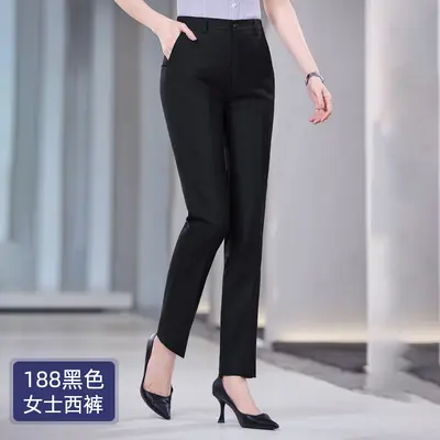 Wrinkle-Free Men's Formal Trousers, Black, Navy, Unisex Work Trousers - 8
