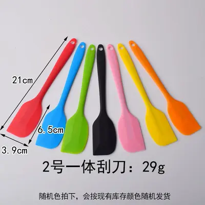 Hepsi bir arada her şey dahil şeffaf silikon kazıyıcı karıştırma kreması tereyağı kauçuk spatula kazıyıcı kek pişirme kazıyıcı aracı - 9
