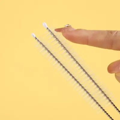 Paslanmaz çelik saman temizleme fırçası şişe test tüpü bardak temizleme aracı mutfak boşluğu temizleme spiral kafa fırçası