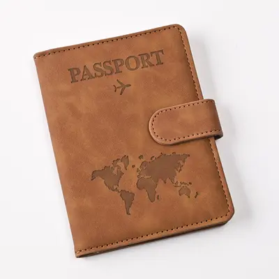 RFID pasaport kılıfı, PU magnetik kapatma, seyahat belgesi çantası - 3