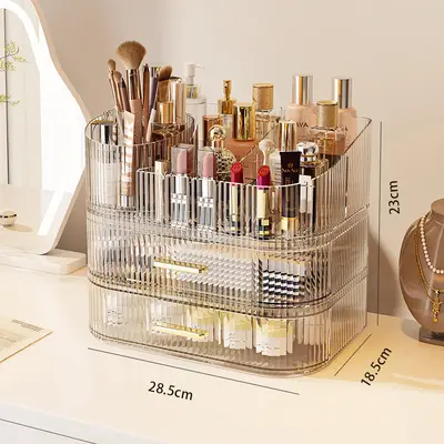 Kosmetik-Aufbewahrungsbox, großes Fassungsvermögen, Frisiertisch-Stil - 11