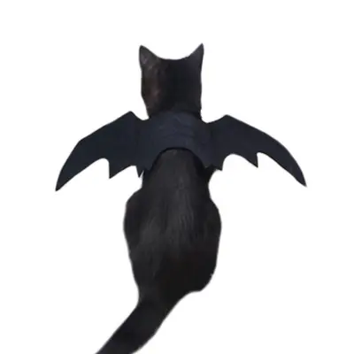 Halloween-Kostüm für Katzen und Hunde, lustiges Verkleidungskostüm mit Fledermausflügeln