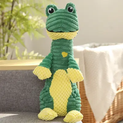 Bone-Shaped Plush Dog Toy, Tear-Resistant, Squeaky - 11