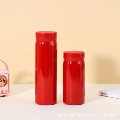 304 Stainless Steel Mini Thermos Cup, Solid Color, Pocket Size - 5