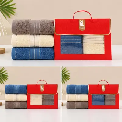 Cotton towel gift box set, 100% cotton, weddings and special occasions - 11