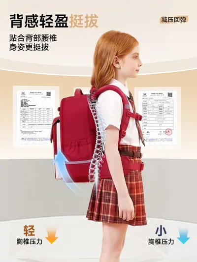 Primary school backpack, grades 1-6, lightweight, durable