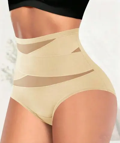 High-Waist Body Shaping Pants, Cross Bandage Tummy Control, Hip Lifting - 8