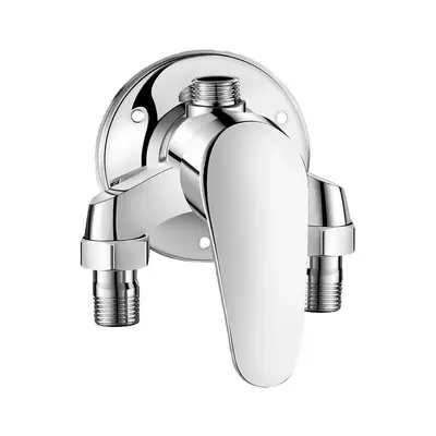 Exposed Mixing Valve Faucet Set with Shower Head and Water Heater Switch - 6
