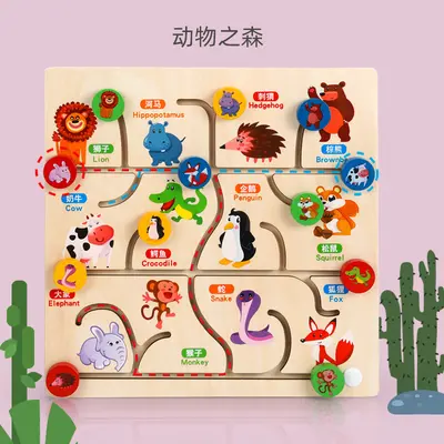 Educational maze and bead navigation toy ages 2-6