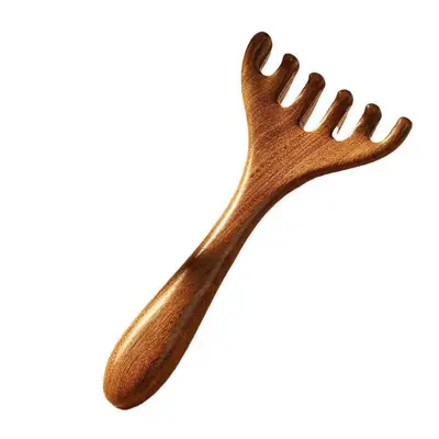 Five-Claw Head Massage Meridian Comb in Sandalwood - 6